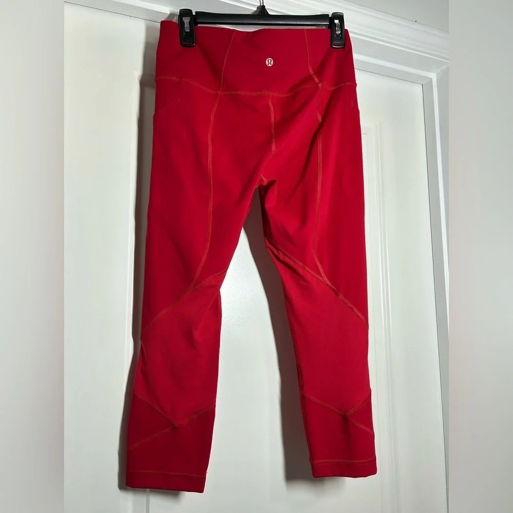 Lululemon Crop Leggings in‎ True Red-22